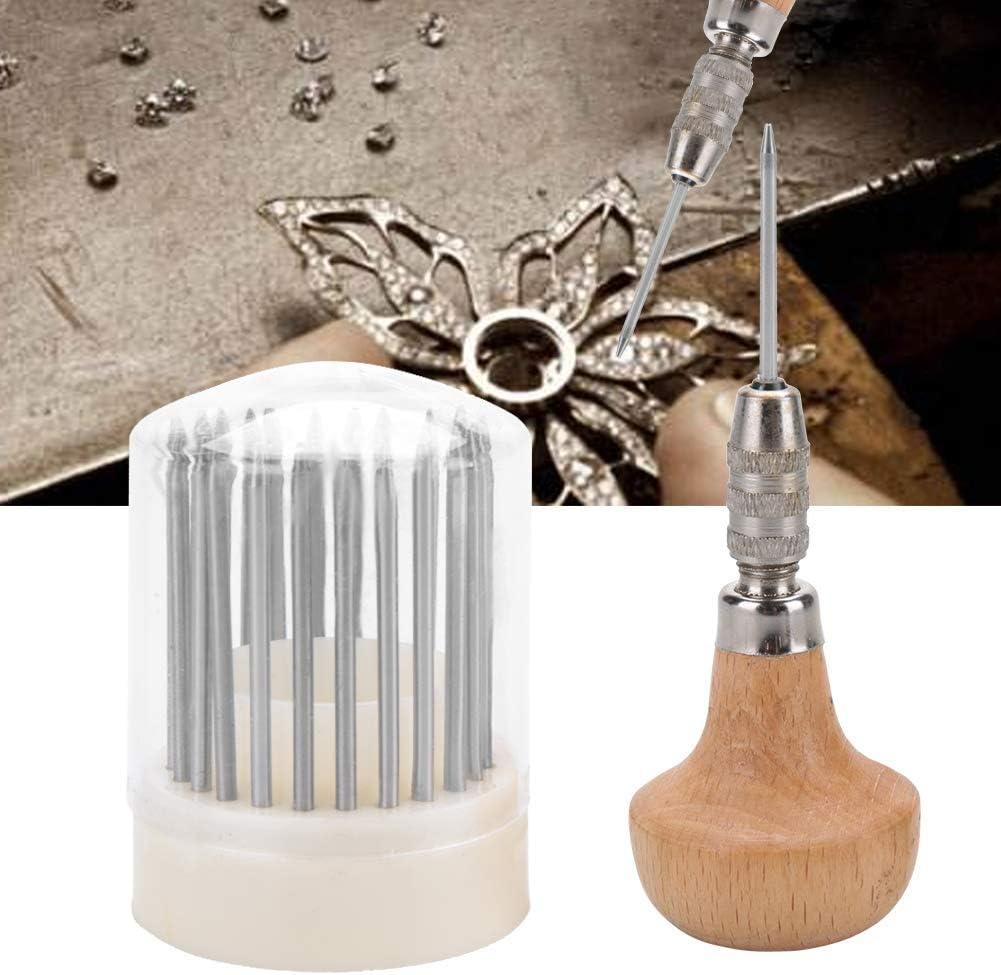 Juego de 23 herramientas de abalorios de ajuste de diamante, herramientas de abalorios Graver Beader para joyería de piedra de diamante herramienta