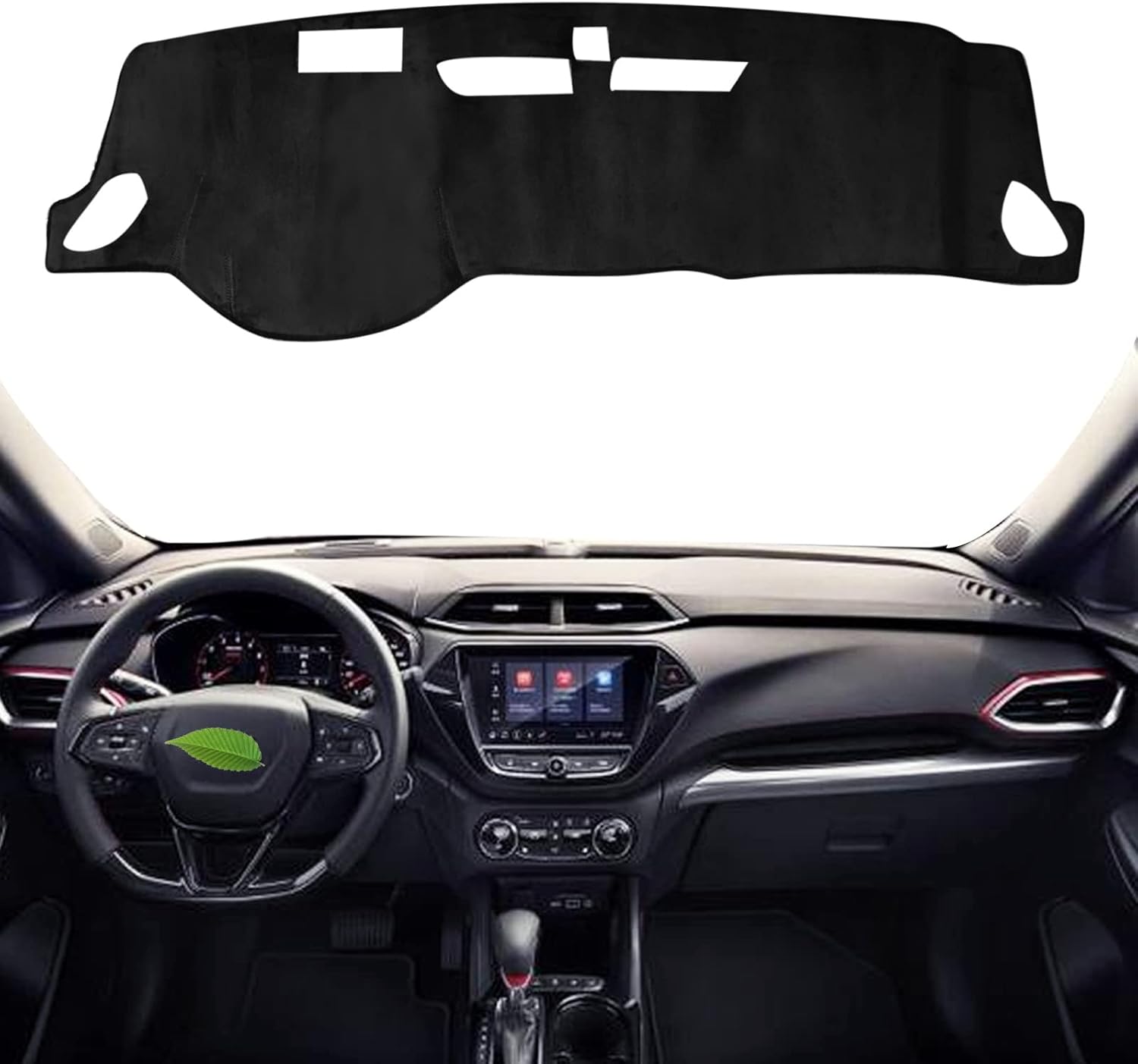 Actkill Ajuste personalizado para alfombrilla de cubierta de salpicadero 2021 2022 2023 Chevrolet Trailblazer Accesorios Negro franela cubierta de