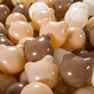 GOGOSO Pelotas de oso con formas de bolas de oso, 100 unidades, sin BPA, a prueba de aplastamiento, bolas de piscina de juguete para diversión del GOGOSO Pelotas de oso con formas de bolas de oso, 100 unidades, sin BPA, a prueba de aplastamiento, bolas de piscina de juguete para diversión del