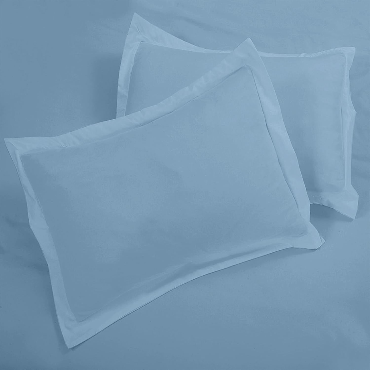 Royale Linens Juego de funda de edredón azul lago tamaño matrimonial. Juego de funda de edredón de 3 piezas de doble cepillado con cierre de