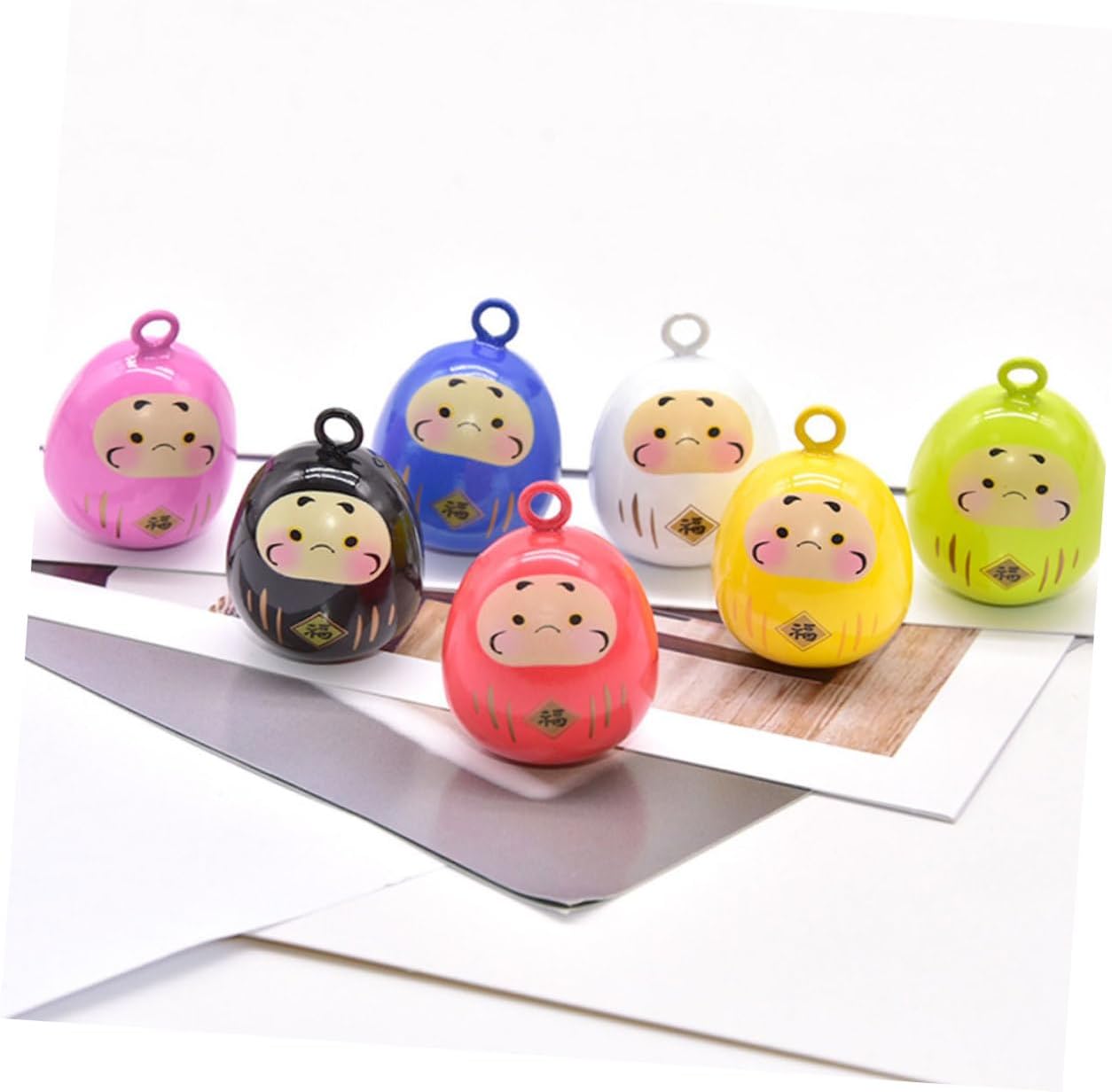 Llavero de joyería japonesa para manualidades, decoración de miniture, campanas decorativas de buena suerte, adorno de muñeca japonesa, sello de