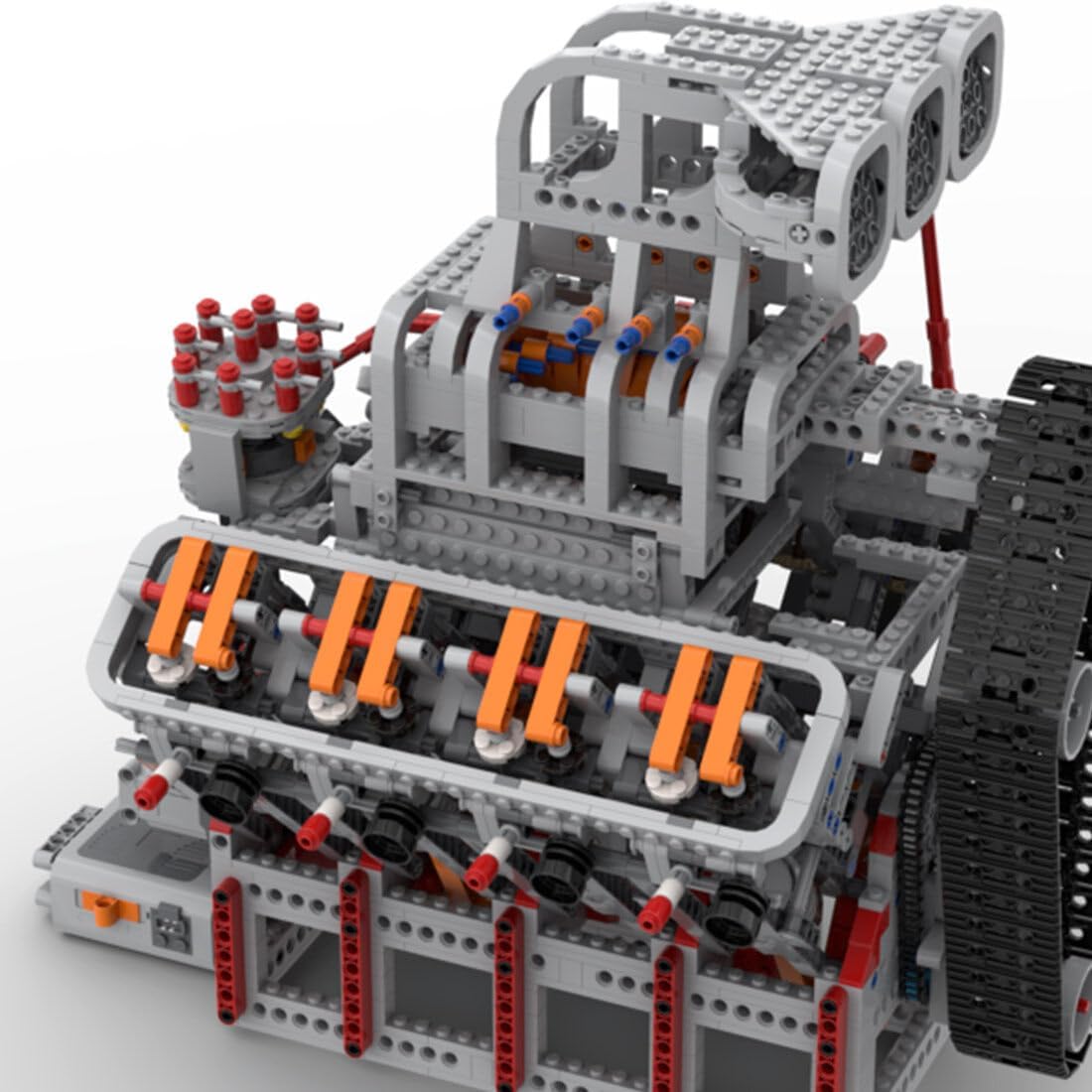 FILONA Kit de construcción de motor V8 que funciona, OHV V8 General Motors juego de bloques de construcción de motor para niños y adultos, MOC