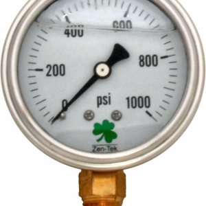 Zenport LPG1000 Zen-Tek Medidor de presión relleno de líquido de glicerina, 1000 PSI Zenport LPG1000 Zen-Tek Medidor de presión relleno de líquido de glicerina, 1000 PSI