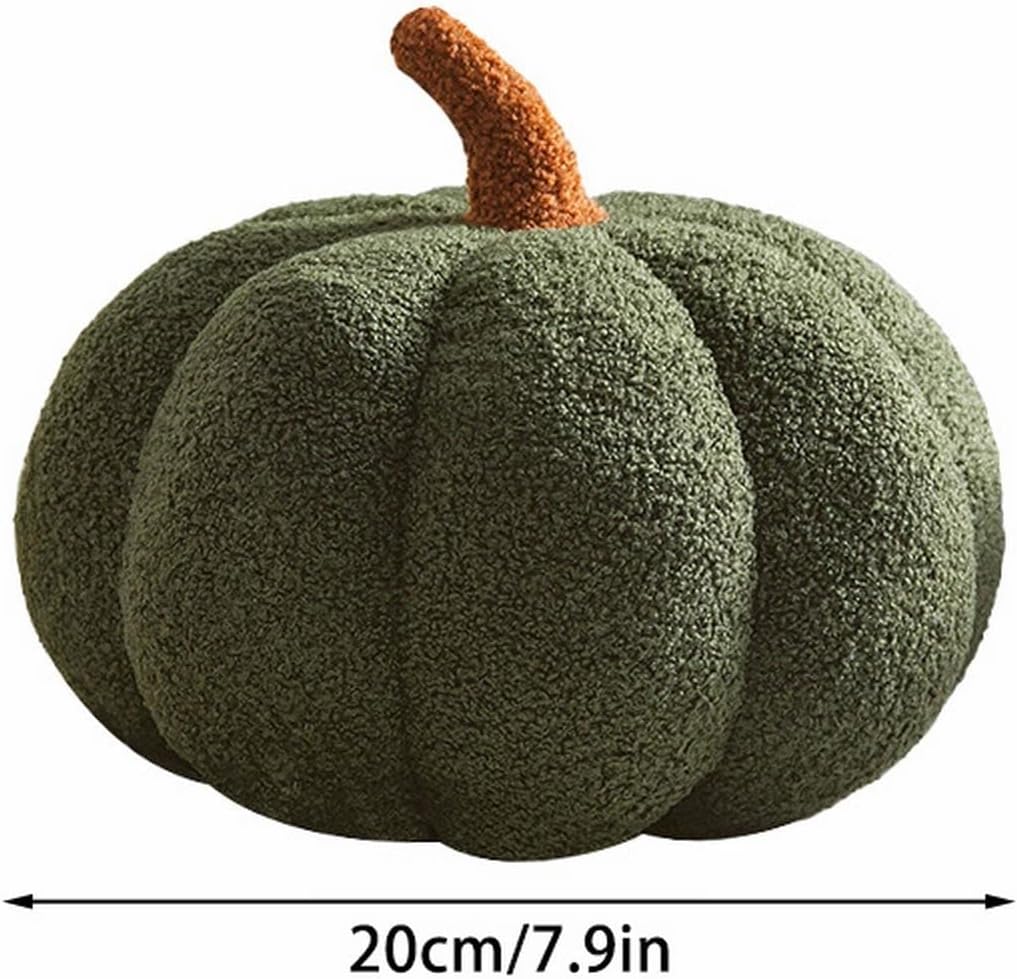 Almohada de calabaza para Acción de Gracias, cojín decorativo 3D de calabaza, cojín de felpa ultra suave para automóvil, dormitorio, sofá, sala de