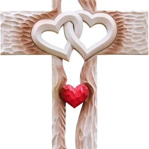 Oooct Cruz tallada, decoración de pared de cruz, cruz de amor de resina, nunca separa la cruz de amor, gran regalo cristiano, regalo de arte de Oooct Cruz tallada, decoración de pared de cruz, cruz de amor de resina, nunca separa la cruz de amor, gran regalo cristiano, regalo de arte de