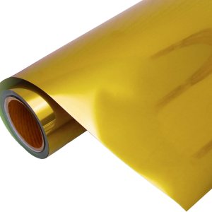 Threadart The Yard – Película de vinilo de transferencia de calor de color dorado metálico, rollo de corte personalizado de 20 pulgadas de ancho por Threadart The Yard – Película de vinilo de transferencia de calor de color dorado metálico, rollo de corte personalizado de 20 pulgadas de ancho por