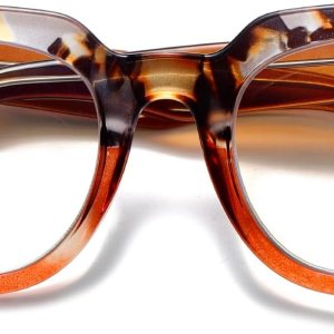 Viseng Gafas de lectura de moda con bloqueo de luz azul cuadrada para mujer del mundo del espectáculo con estilo +2.0 (naranja) Viseng Gafas de lectura de moda con bloqueo de luz azul cuadrada para mujer del mundo del espectáculo con estilo +2.0 (naranja)