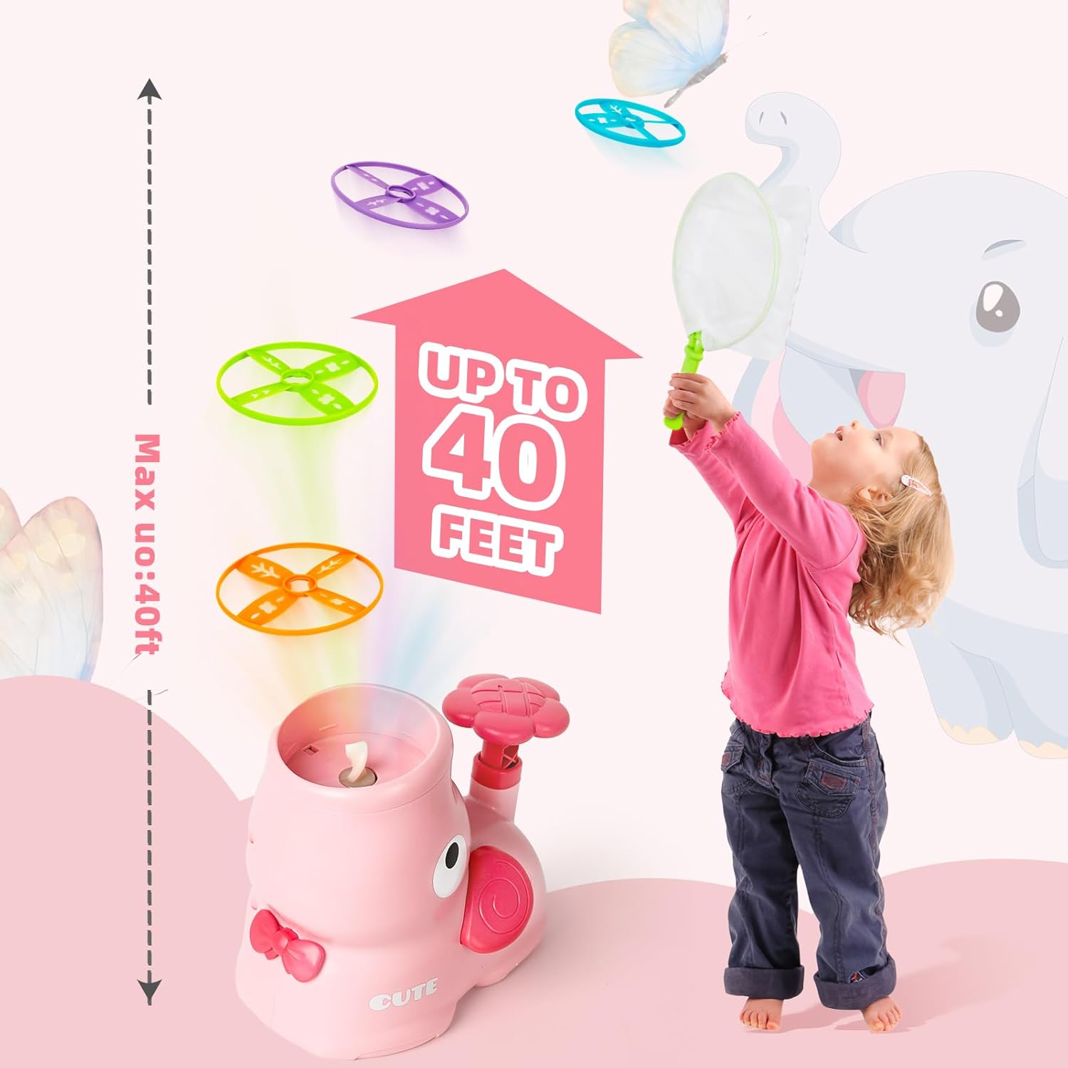 Juguetes al aire libre para niños de 3 a 5 años, juegos al aire libre, lanzador de discos voladores para niños, juegos al aire libre para niños y