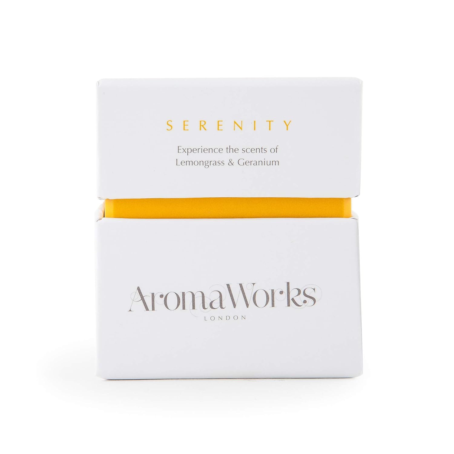Serenity – Vela de cera de soja  Lemongrass, neroli y aromas dulces de geranio  Elevación, equilibrio y enfoque  Natural, vegano, libre de crueldad