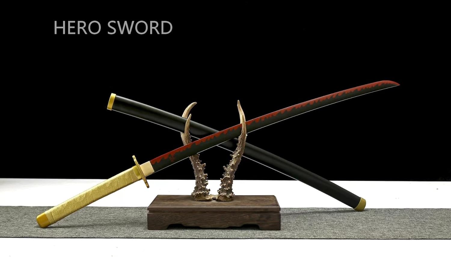 Espada Demon Slayer, Katana samurái de acero al carbono 1060 hecha a mano, hoja de corte afilada de metal de espiga completa, espada de anime