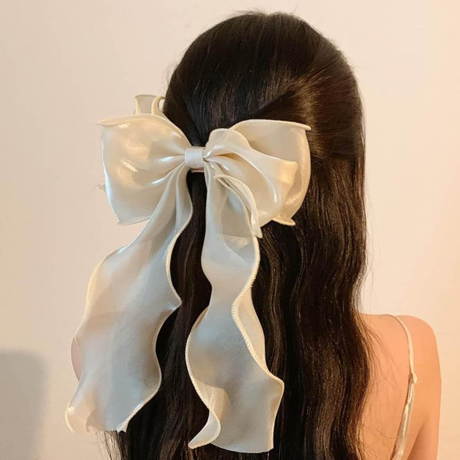 2 lazos grandes para el pelo para niñas, lazos largos para el pelo para mujeres, clips de lazo grande, pasadores de pelo con lazo francés para