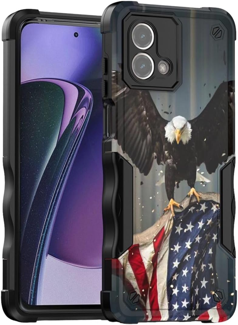 Funda compatible con Motorola Moto G Stylus 5G 2023 (solo 5G – 2023 lanzado), funda protectora híbrida a prueba de golpes, diseño de águila calva