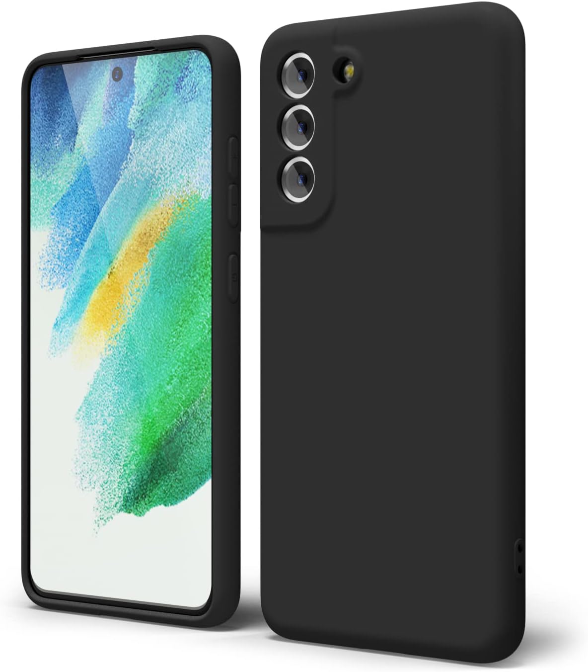 oakxco Funda para teléfono Samsung Galaxy S21 FE 5G con agarre de silicona líquida, bonita funda de gel TPU suave delgada y delgada de goma suave