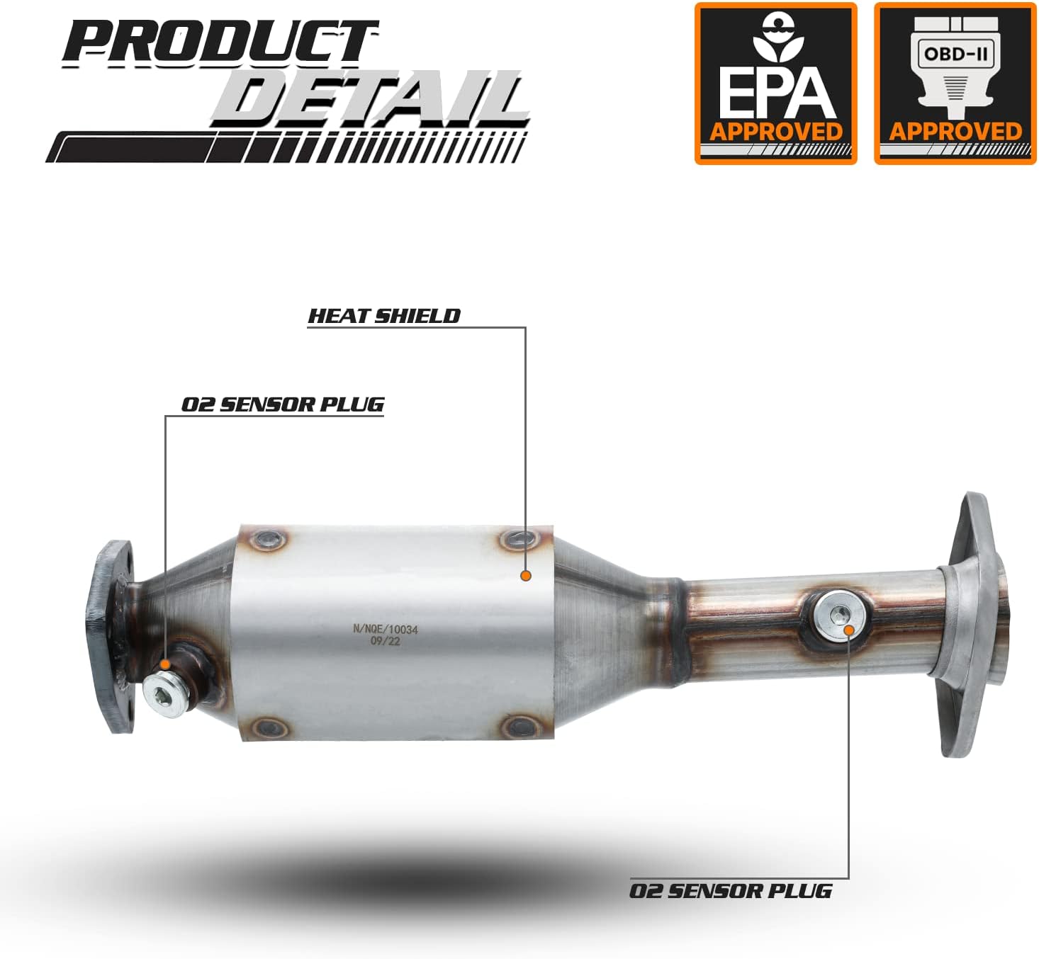 M-AUTO Colector de escape convertidor catalítico de reemplazo de ajuste directo para Honda Crv 1997 1998 1999 2000 2001 (compatible con EPA)
