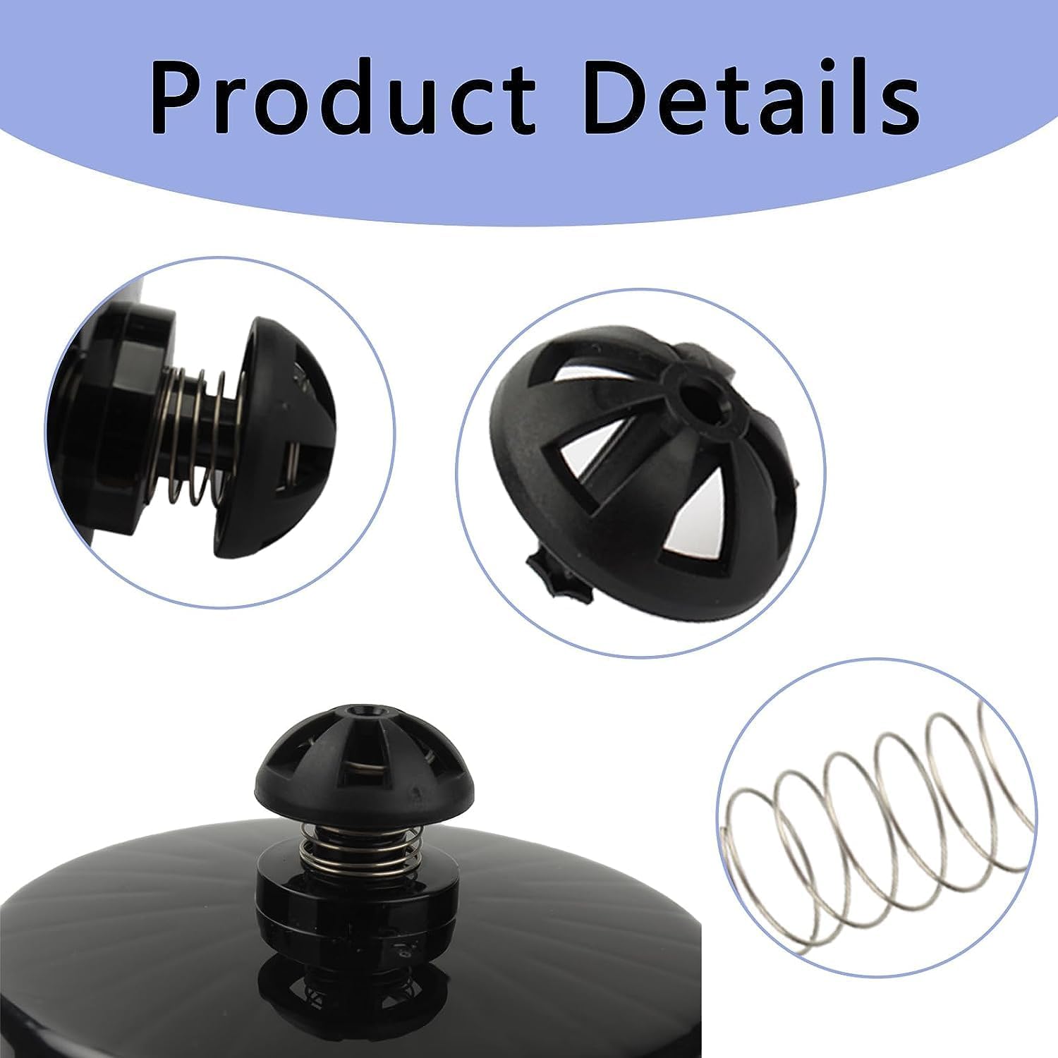 Cesta de café para máquina de café con resorte inferior, kit de tapón de repuesto para cafeteras Hamilton Beach, modelos de ajuste 990117900
