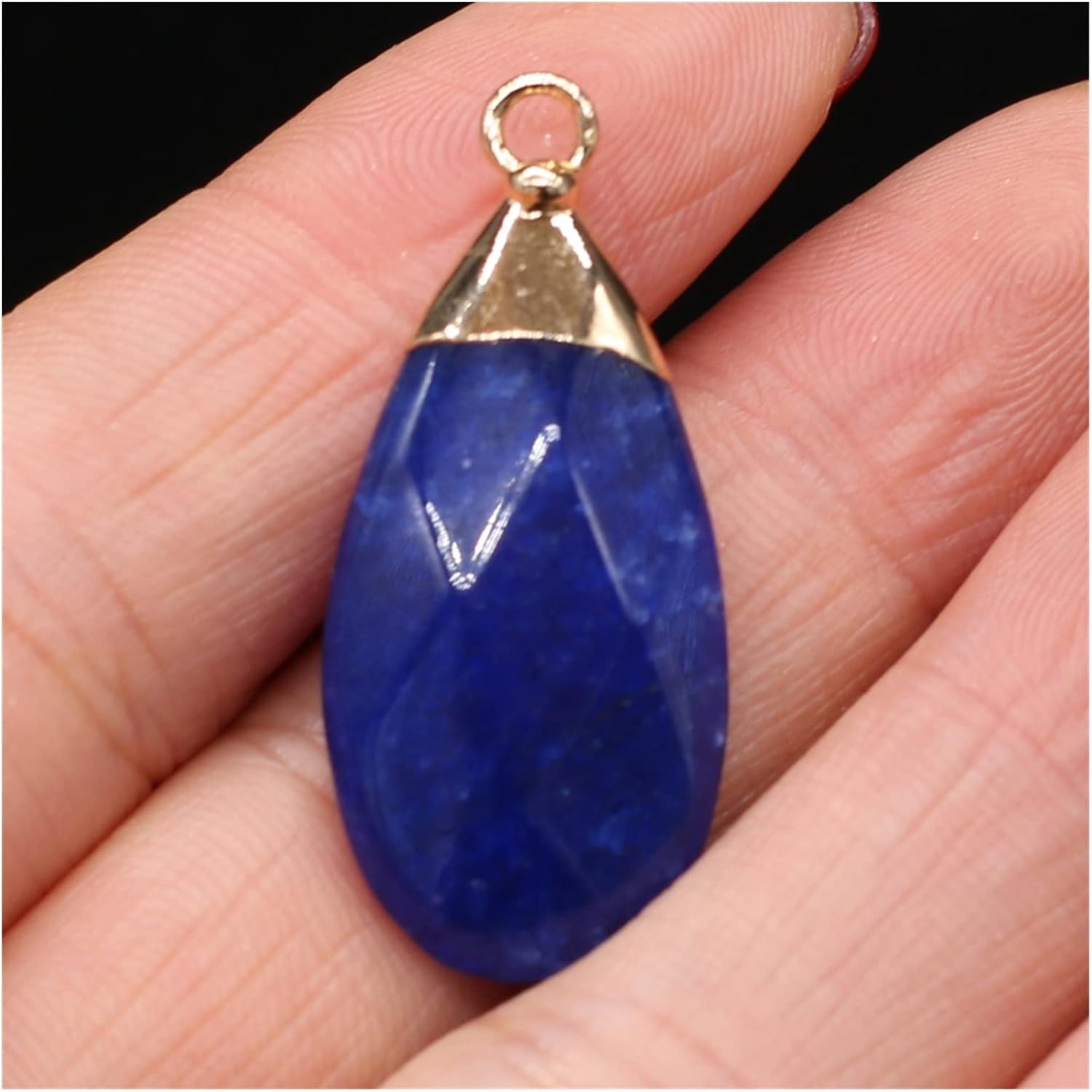 1pcs Natural White Jades Flash Labradorite Pendant Charm Stone Pendants DIY for Necklace Earring or Jewelry Making Size 34x15mm Natural Stone (Size