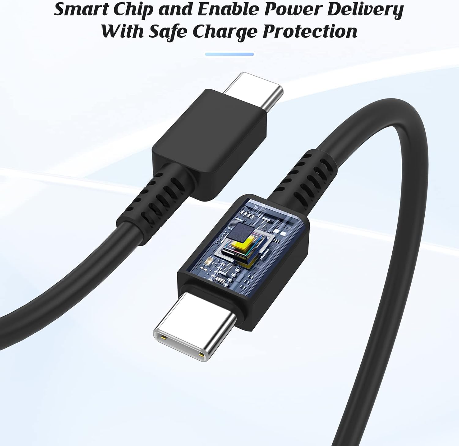 Paquete de 2 cargadores súper rápidos de 45 W tipo C, enchufe USB C de carga de pared y cable de cargador de teléfono Android de 6 pies para Samsung