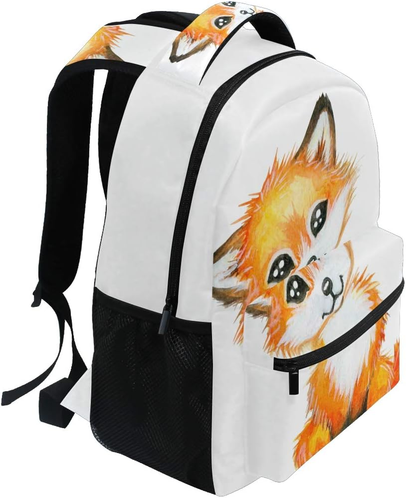 ALAZA Elegante mochila grande personalizada portátil iPad Tablet viaje mochila escolar con múltiples bolsillos, Zorro, Computadora portátil