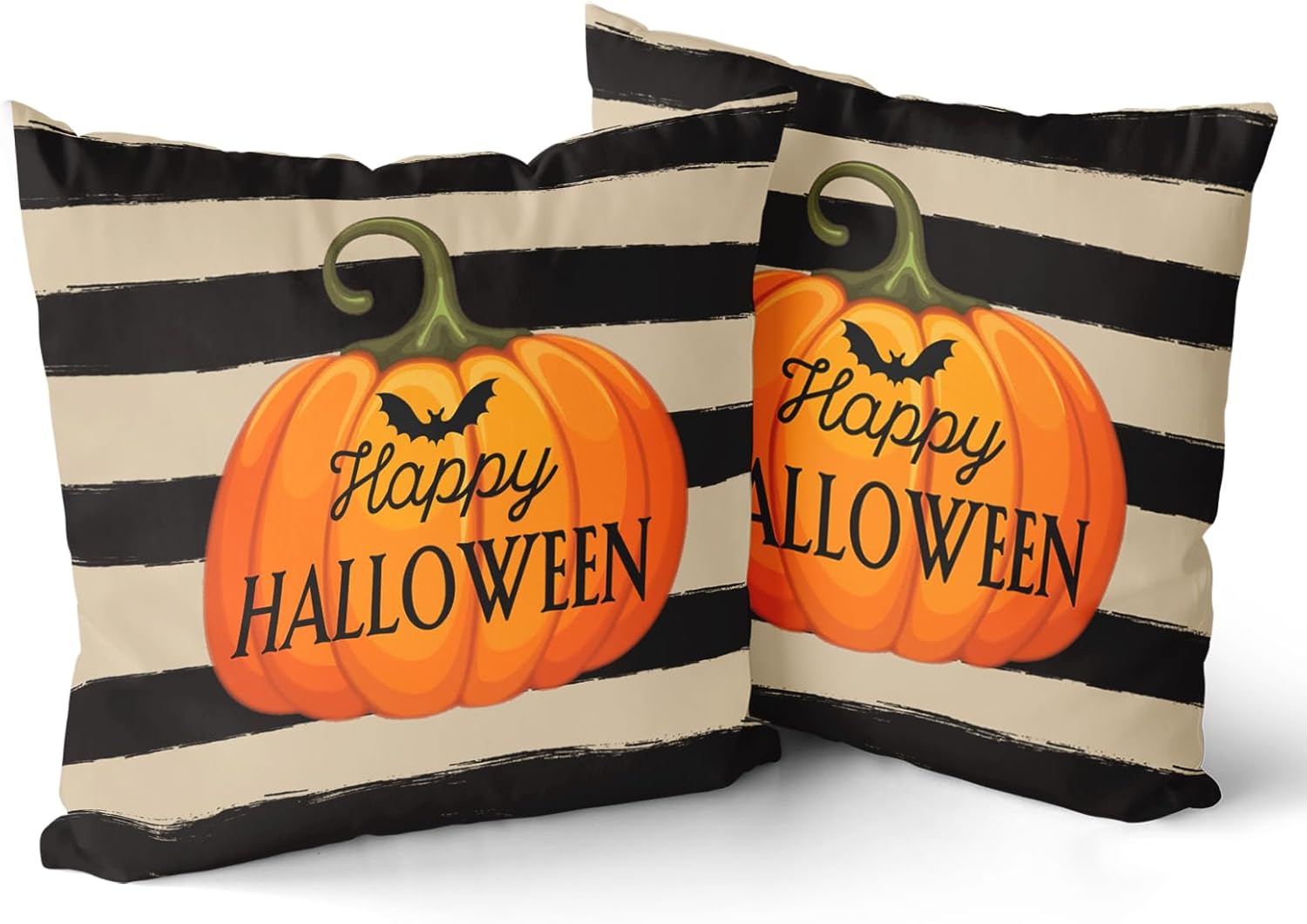 Fundas de almohada de Halloween de 18 x 18 pulgadas, fundas de almohada decorativas de calabaza de Halloween para festival, funda de almohada