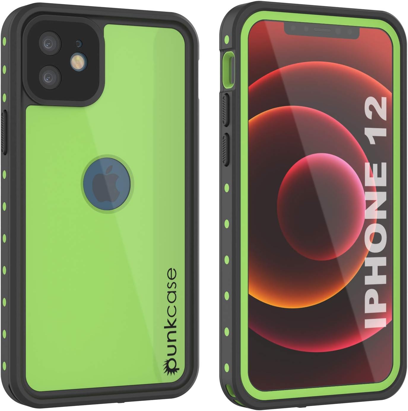 Punkcase Funda impermeable diseñada para iPhone 12 serie StudStar ajuste delgado certificado IP68 resistente a los golpes a prueba de suciedad a