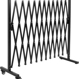 SMONTER Puerta de barricada expandible, puerta de barrera de seguridad de metal de 129 pulgadas con ruedas, valla de acordeón para jardín, patio, SMONTER Puerta de barricada expandible, puerta de barrera de seguridad de metal de 129 pulgadas con ruedas, valla de acordeón para jardín, patio,