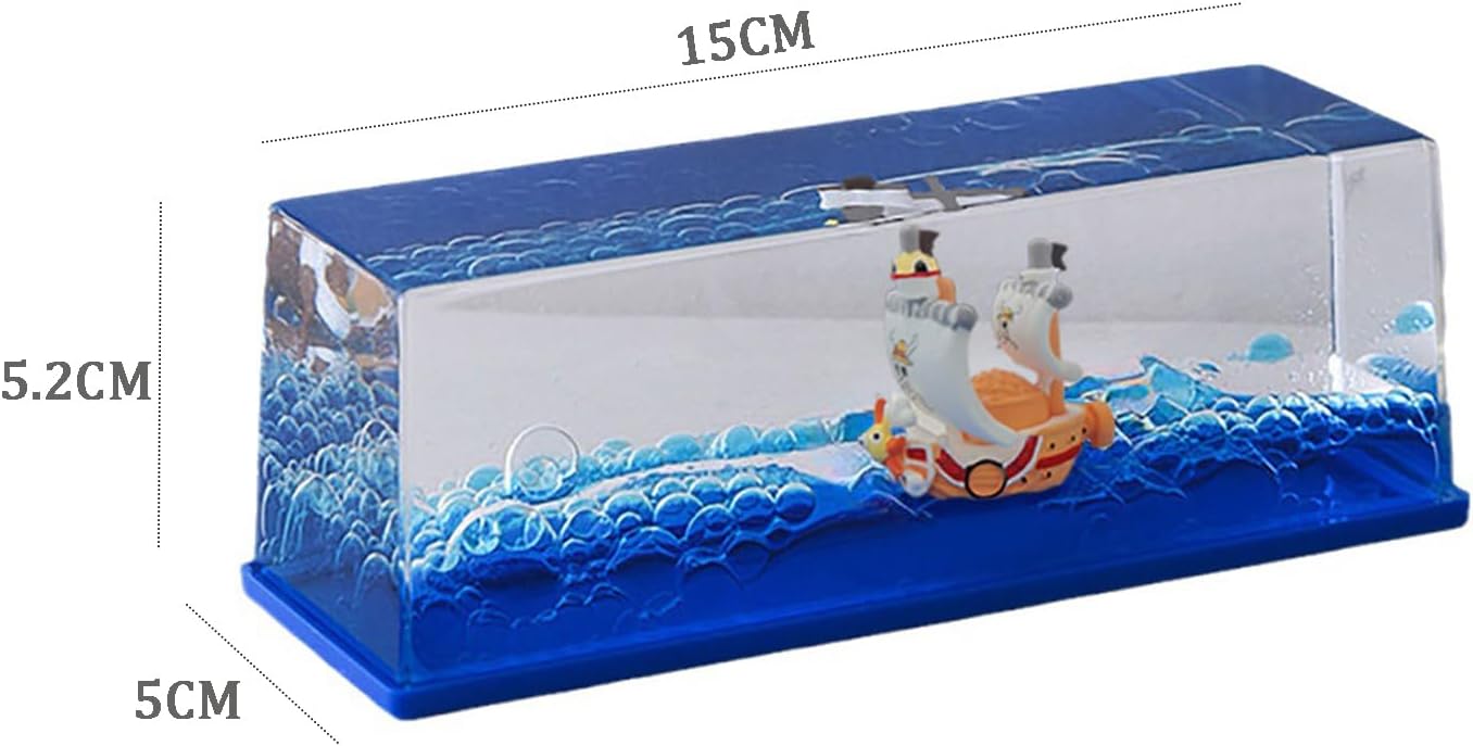 NETFEN Juguete de barco insumergible Sunny Pirate Ship Model Toys en una caja de botellas, botella de deriva fluida de crucero, juguete de crucero