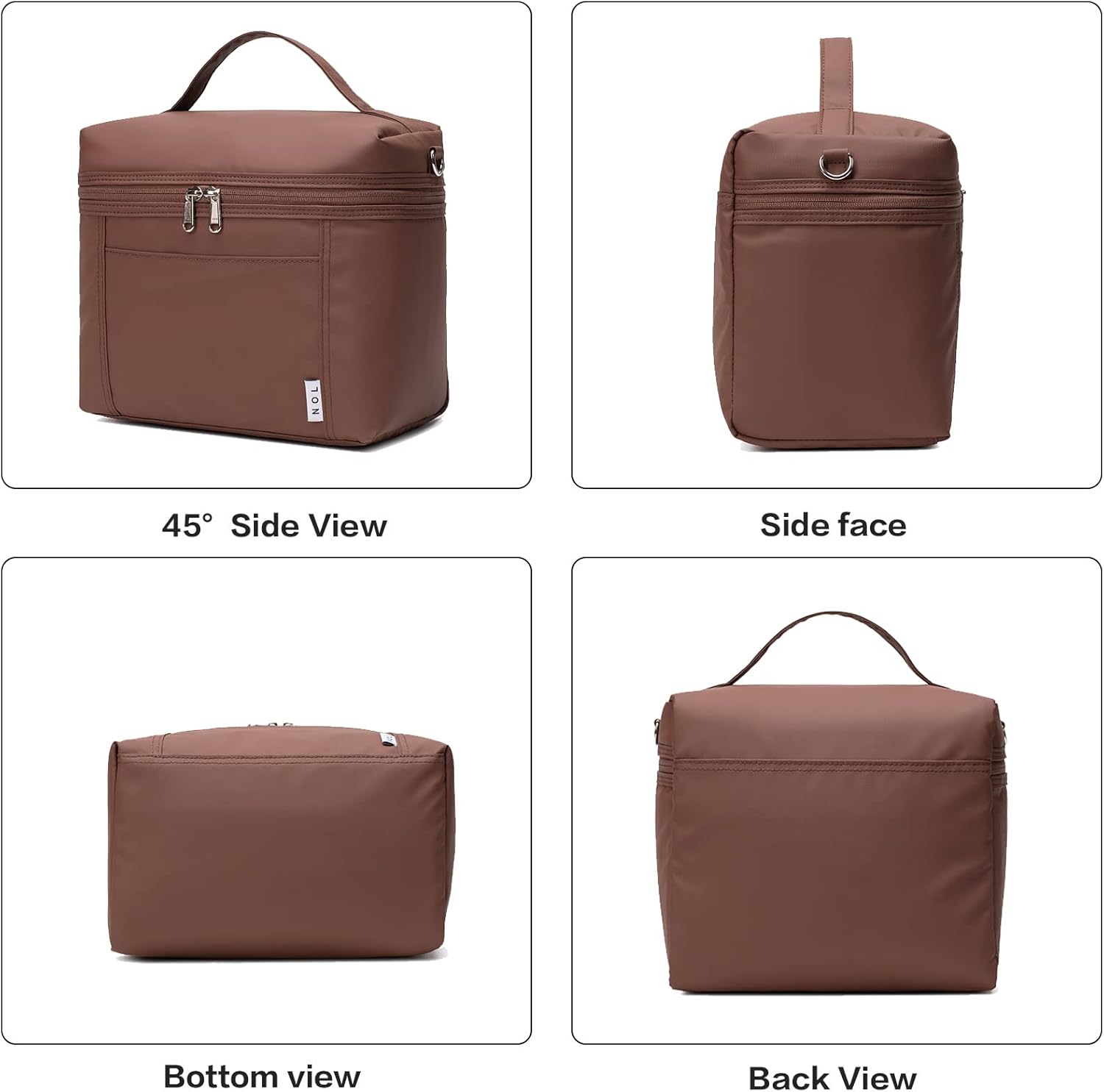 NOL Natural Organic Lifestyle – Bolsas de almuerzo aisladas para mujer, bolsa de refrigeración ligera de nailon impermeable para el trabajo