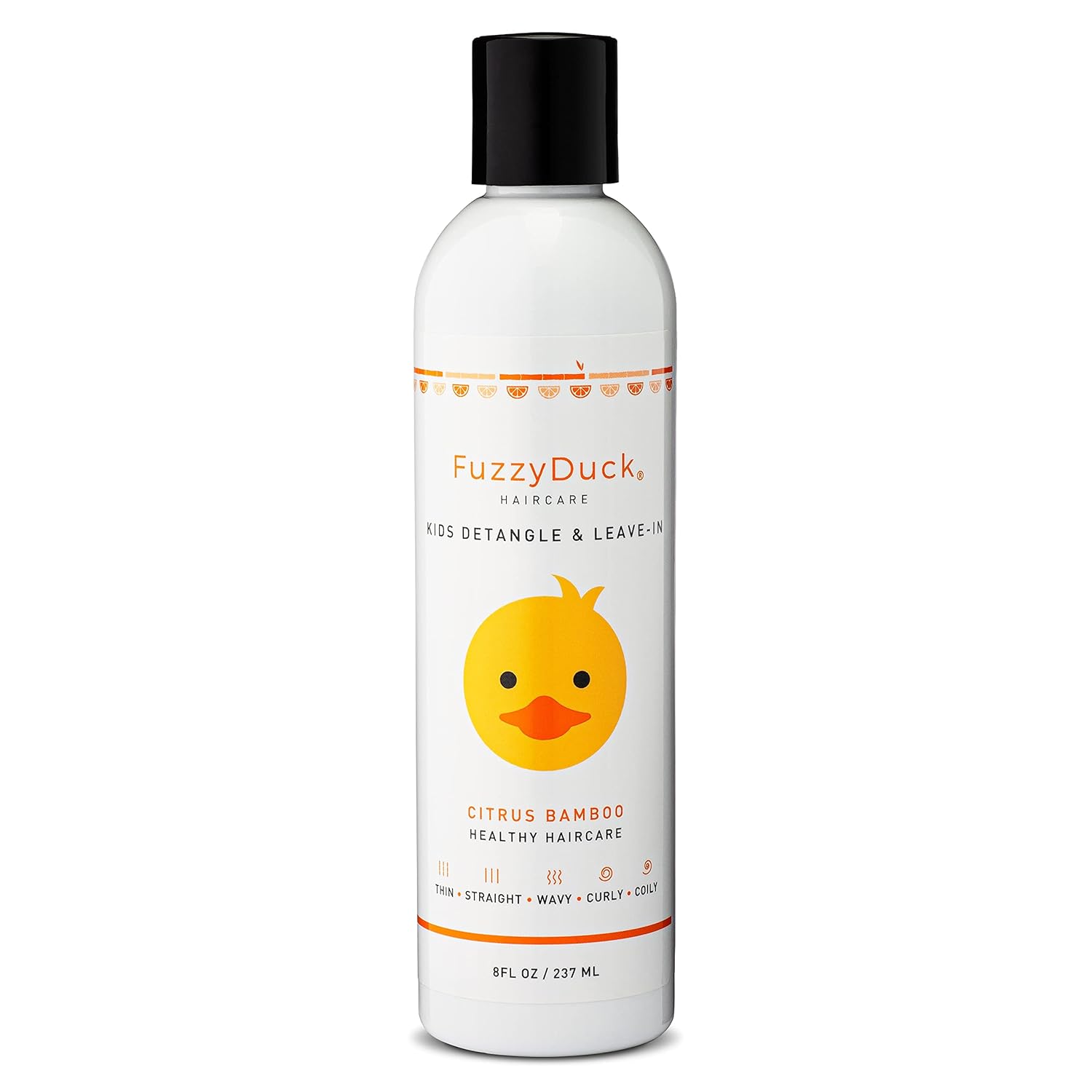 FuzzyDuck Acondicionador desenredante y sin enjuague para cabello fino, grueso, ondulado, rizado y rizado natural, hidratante antiencrespamiento,