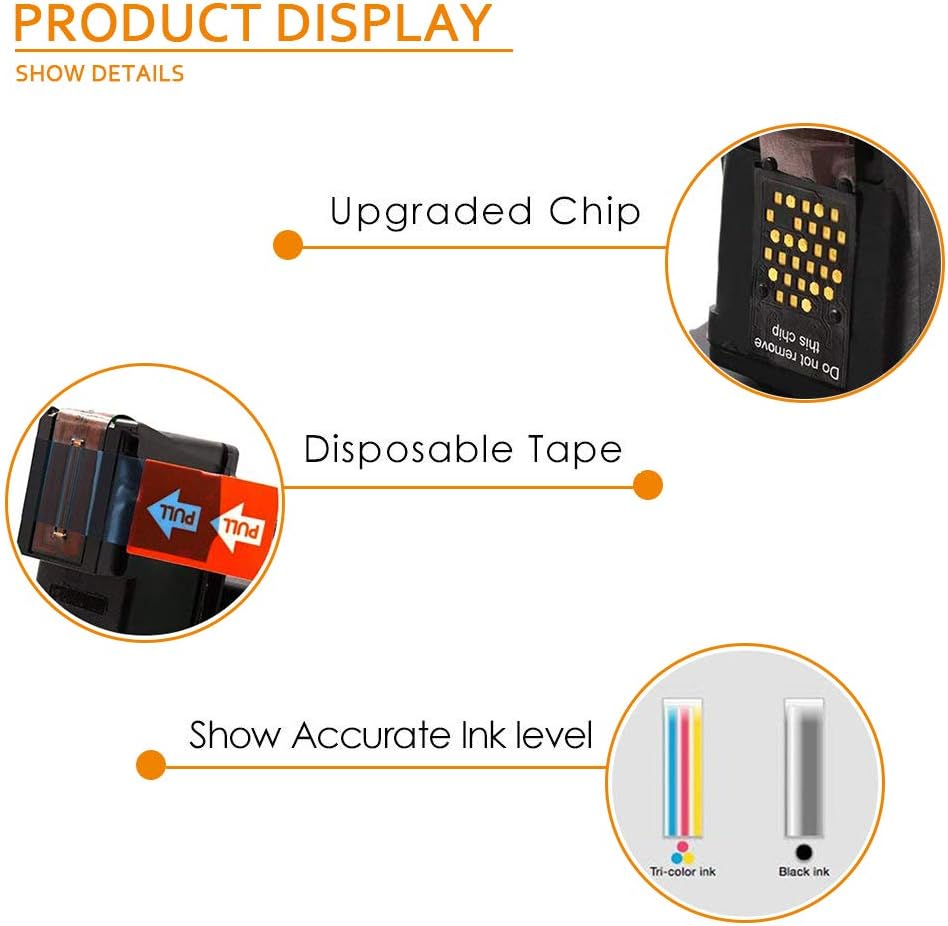 Inktopia Repuesto remanufacturado para cartuchos de tinta HP 65 65XL N9K04AN, chip actualizado de alto rendimiento, trabajo con impresora HP Envy