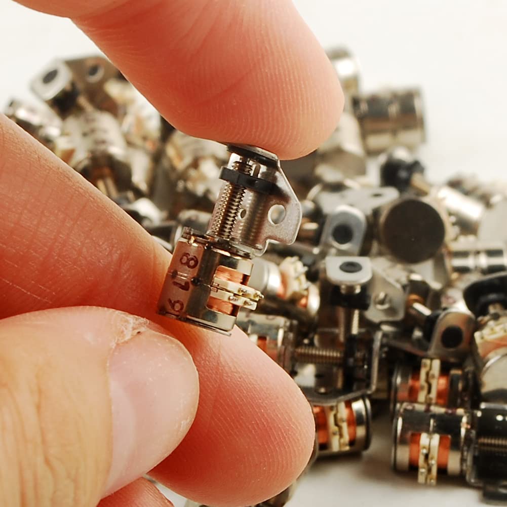 50pcs 3-5V DC 2 Fase 4 Dia 0.236 in DC Motor paso a paso Micro Motor paso a paso para productos digitales Tamaño de la cámara 0.236×0.551 in