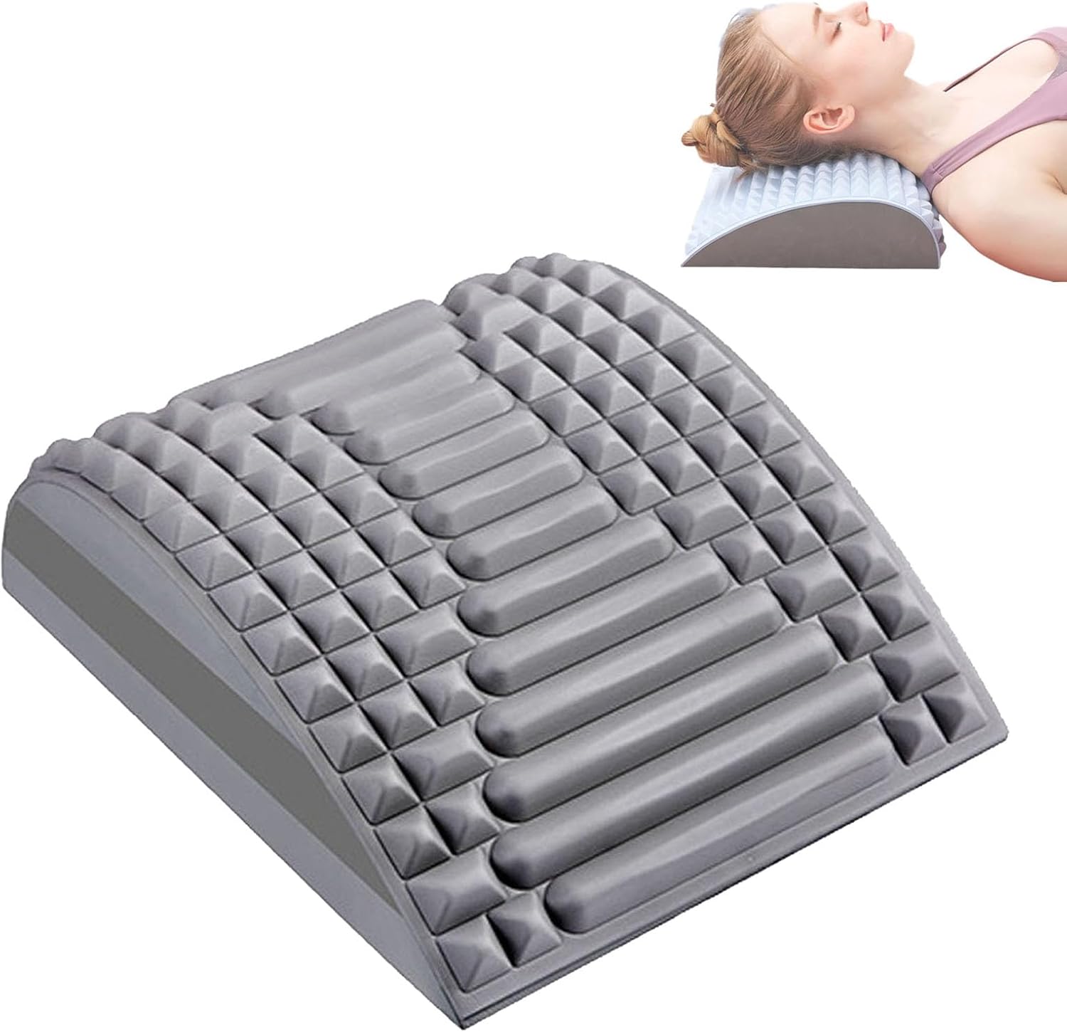 Refresh – Estirador de cuello y espalda, grieta de espalda y cuello para aliviar el dolor de espalda baja, dispositivo calmante lumbar, estiramiento