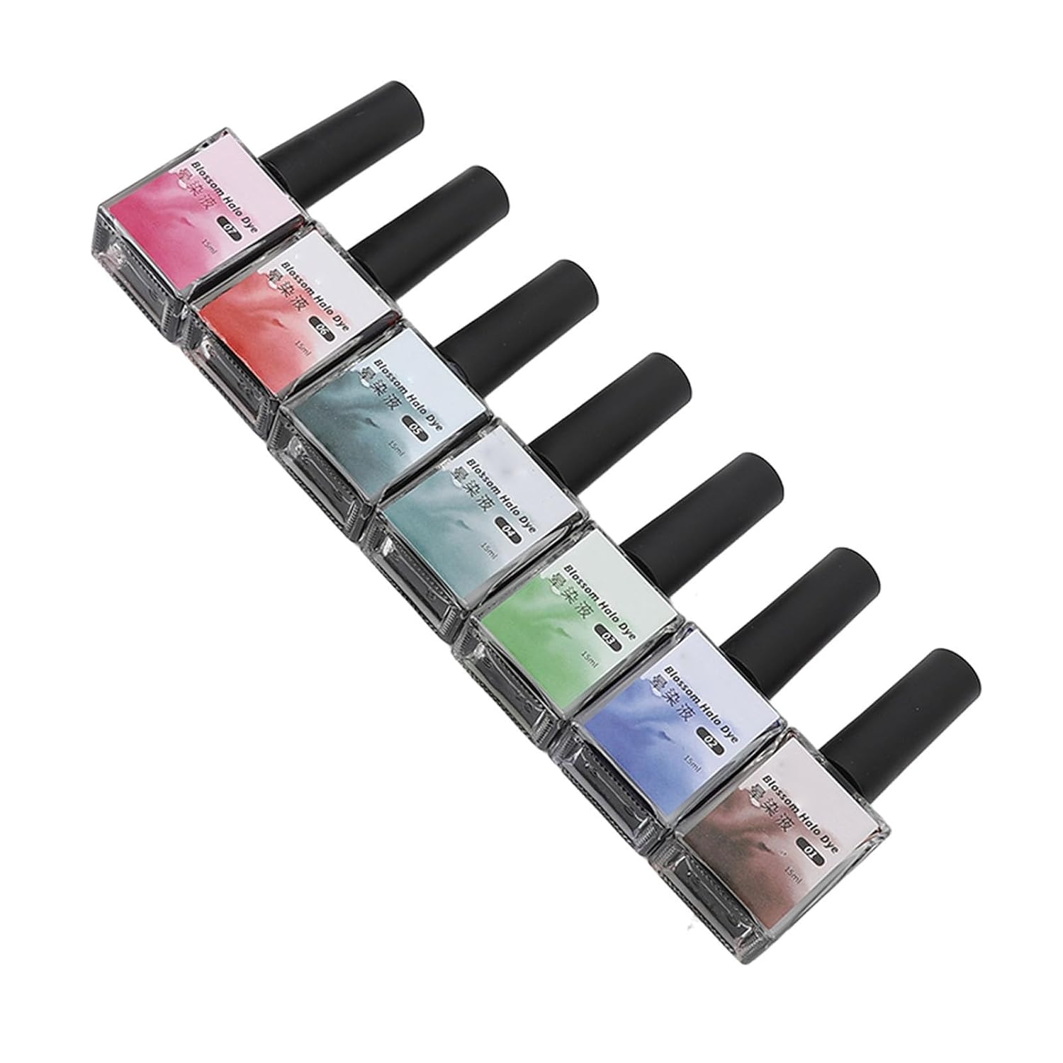 Juego de 13 colores de esmalte de uñas floreciente acuarela DIY Nail Art Dye Gel Decoraciones Herramienta de manicura