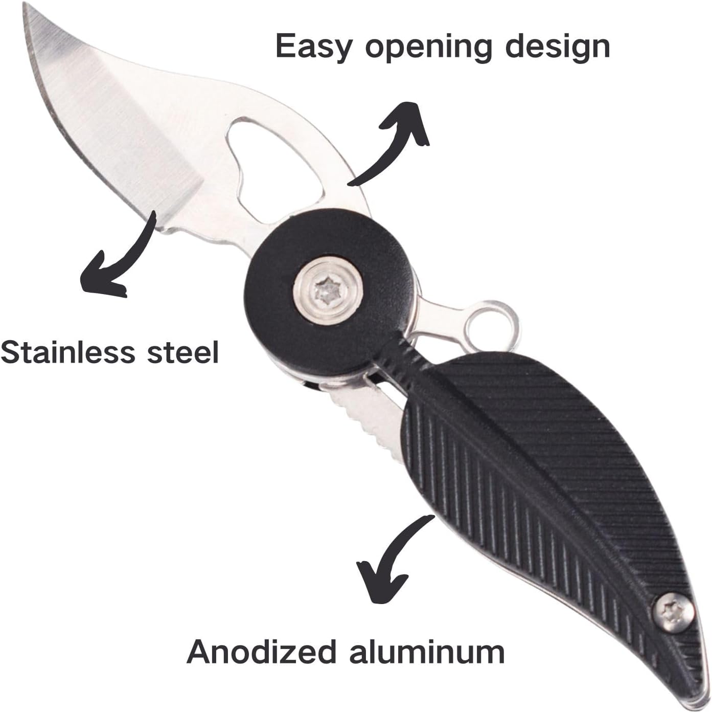 Navaja de bolsillo para mujer con cadena, cuchillo de bolsillo pequeño, cuchillos geniales, accesorios geniales, cuchillo Edc, mini cuchillo de