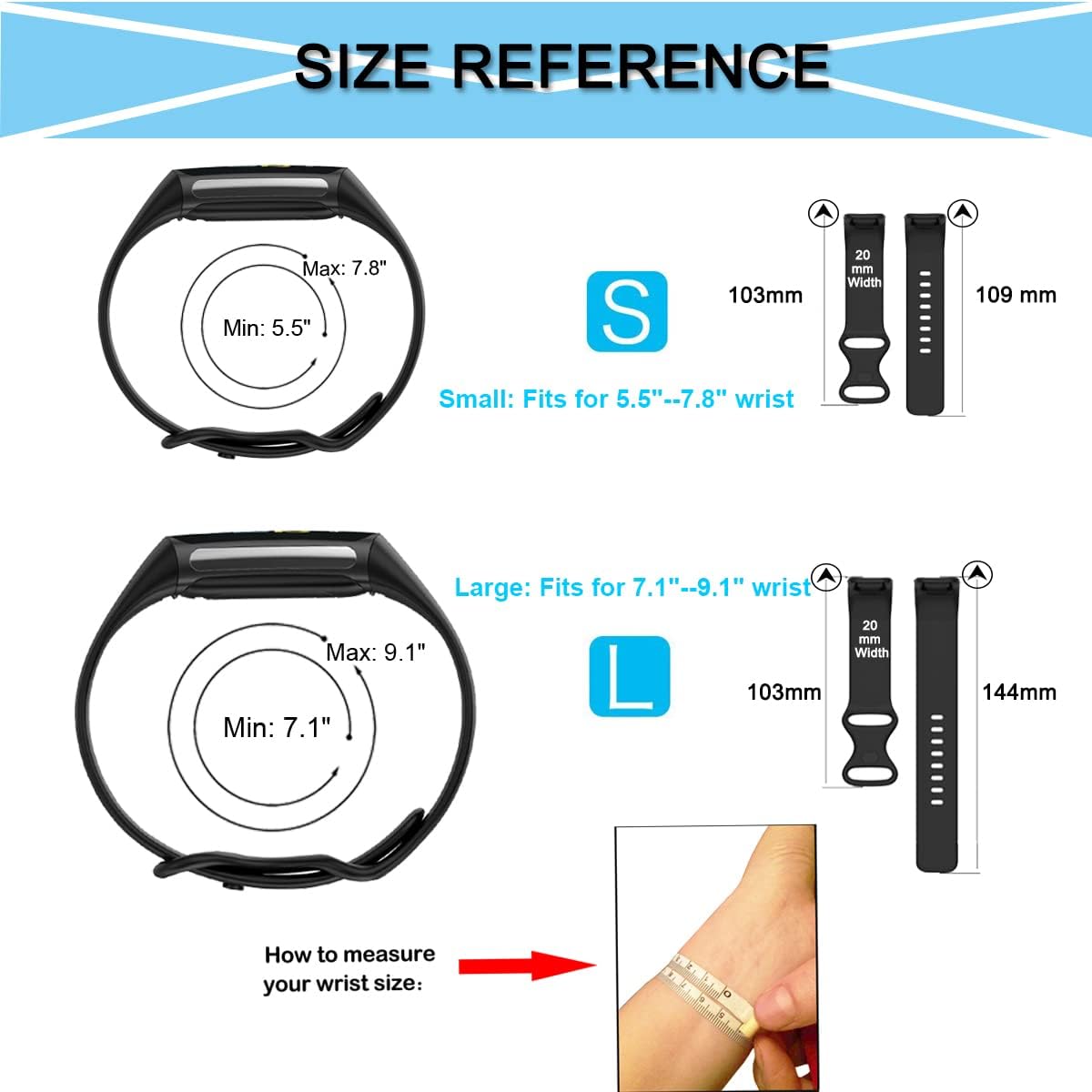honecumi Correa de repuesto para Fitbit Charge 6 para mujeresFitbit Charge 5, correa de reloj deportivo de silicona suave para Charge 6Charge 5 para