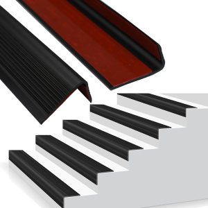 Socein Protector de vinilo para escaleras, protector autoadhesivo para borde de escalera, borde de escalera, antideslizante e impermeable, escaleras Socein Protector de vinilo para escaleras, protector autoadhesivo para borde de escalera, borde de escalera, antideslizante e impermeable, escaleras