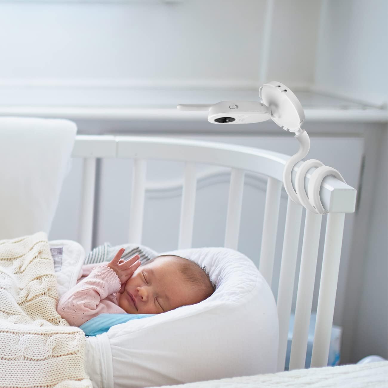 HOLACA Monitor de bebé Montaje flexible para cuna nannio Hero2 Hero3 Video Baby Monitor Philips Avent SCD84337 – Kit de montaje versátil giratorio