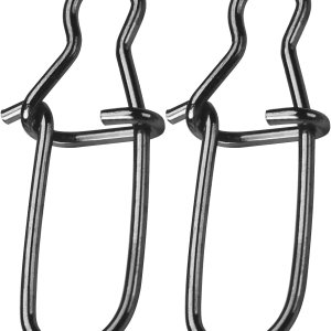 AMYSPORTS Clip de presión de pesca de alta resistencia, doble bloqueo giratorio de acero inoxidable de cambio rápido, broches de pesca de níquel AMYSPORTS Clip de presión de pesca de alta resistencia, doble bloqueo giratorio de acero inoxidable de cambio rápido, broches de pesca de níquel