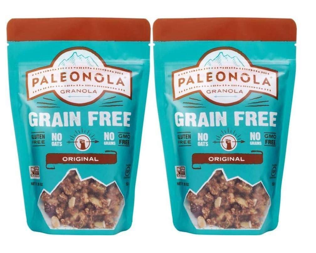 Paleonola Granola sin cereales sin OMG, cereales, soja, gluten, sin lácteos, bocadillo de proteína baja en carbohidratos para un desayuno saludable,