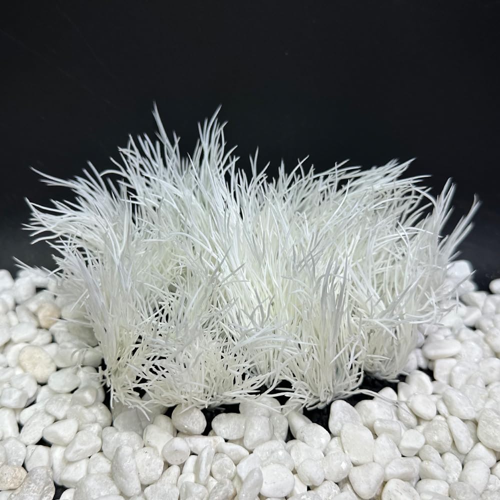 Smoothedo-Pets Plantas de acuario Decoraciones para pecera, 20 piezas de tamaño pequeño2 pulgadas de alto, planta artificial de plástico de peces de