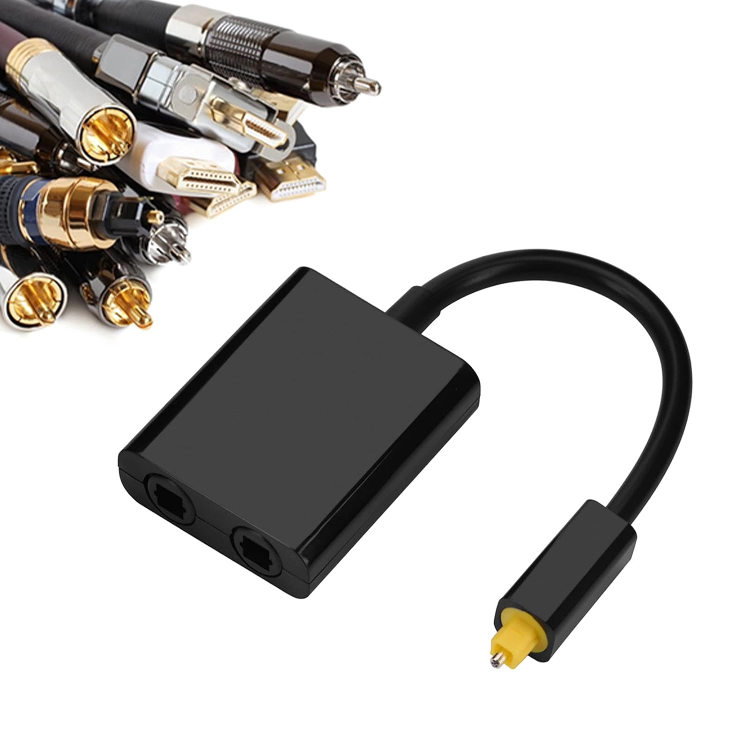 Zerone Divisor óptico de la fibra de Digitaces Toslink, 1 en 2 hacia fuera Toslink cable óptico del adaptador de audio digital