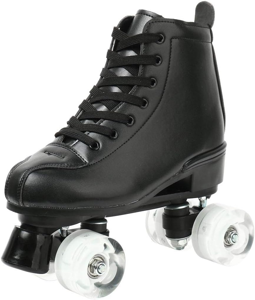 Patines clásicos de doble fila de piel para hombre y mujer