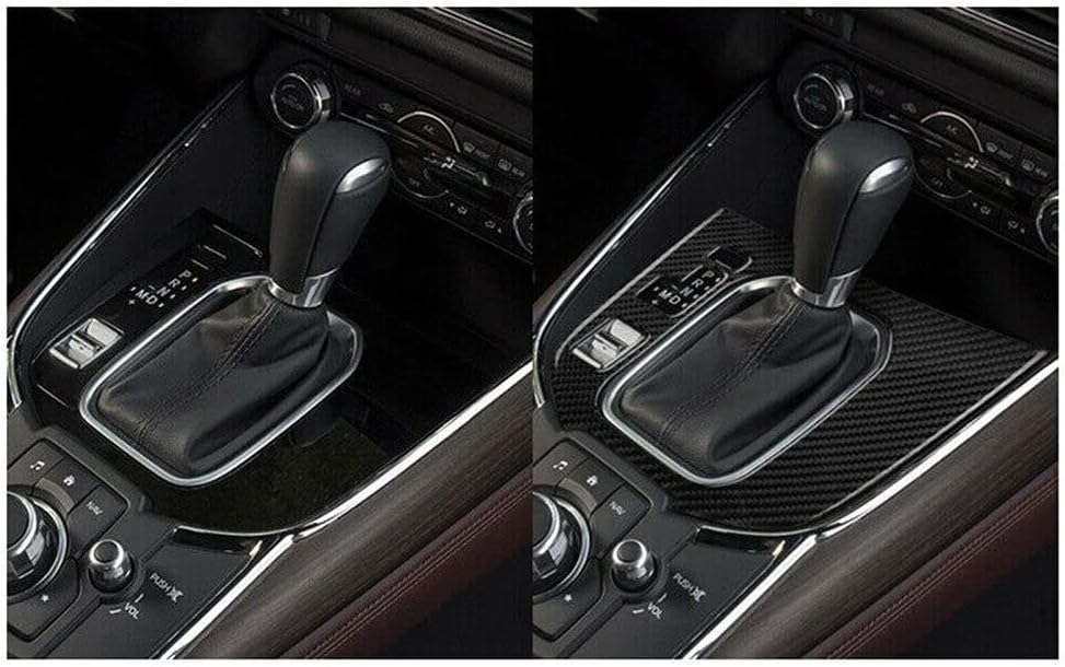 Cubierta interior del panel de cambio de engranajes de fibra de carbono ajuste para Mazda CX-9 2016-2020