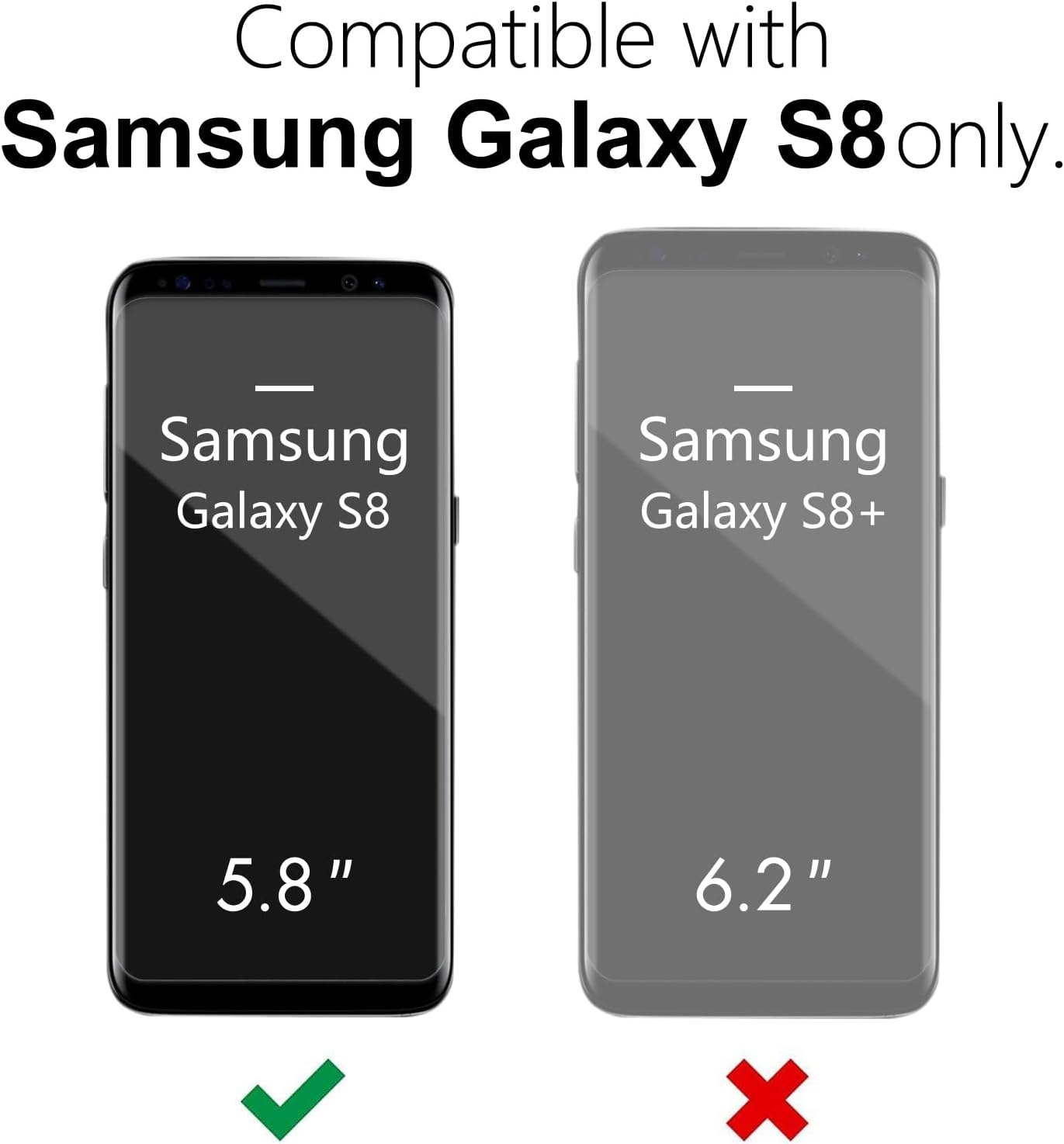 oakxco Funda para teléfono Samsung Galaxy S8 con agarre de silicona líquida, bonita funda delgada y delgada de goma suave de TPU para mujeres y