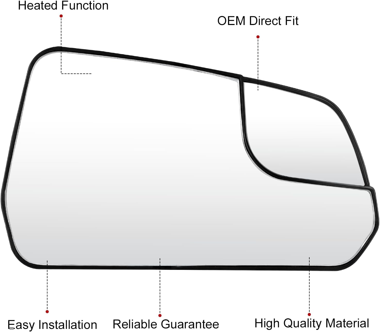 Passenger & Drive – Juego de espejos calefactables laterales para Ford Mustang 2015, 2016, 2017, 2018, 2019, 2020, reemplazo FR3Z17K707T