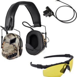 Hdlsina Tactical Headset,Sound Pickup Noise Reduction & U94 PTT 2 Pin Noise Cancellation Function Comes with Tactical Goggles Hdlsina Tactical Headset,Sound Pickup Noise Reduction & U94 PTT 2 Pin Noise Cancellation Function Comes with Tactical Goggles