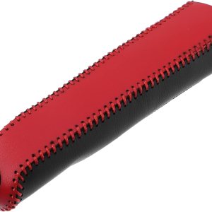 X AUTOHAUX Manija de coche manga freno de mano cubierta protector interior accesorios decoración negro rojo imitación cuero para Honda Civic 06-11 X AUTOHAUX Manija de coche manga freno de mano cubierta protector interior accesorios decoración negro rojo imitación cuero para Honda Civic 06-11
