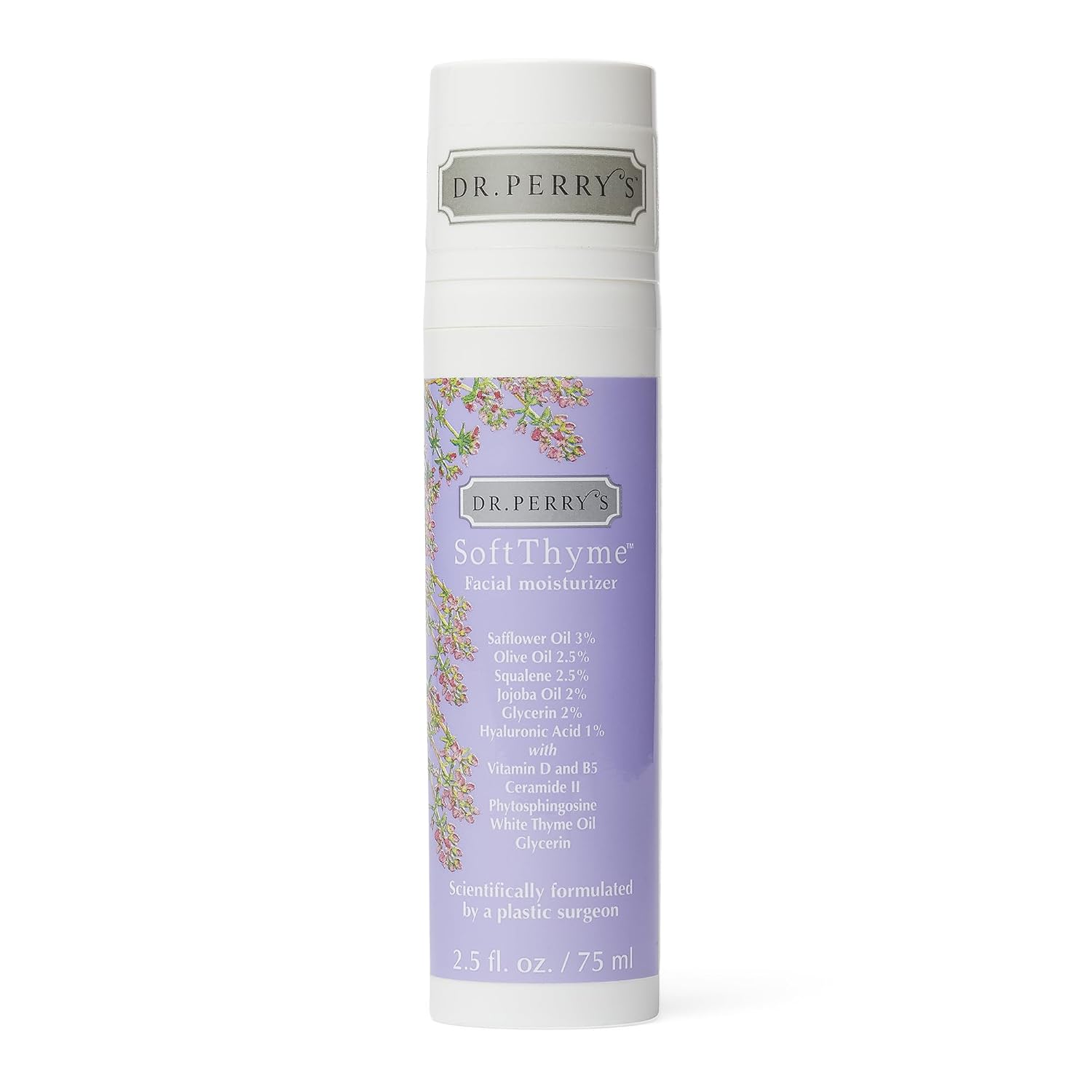 Dr. Perry’s SoftThyme – Hidratante facial con aceites naturales y ceramidas, 2.5 onzas líquidas