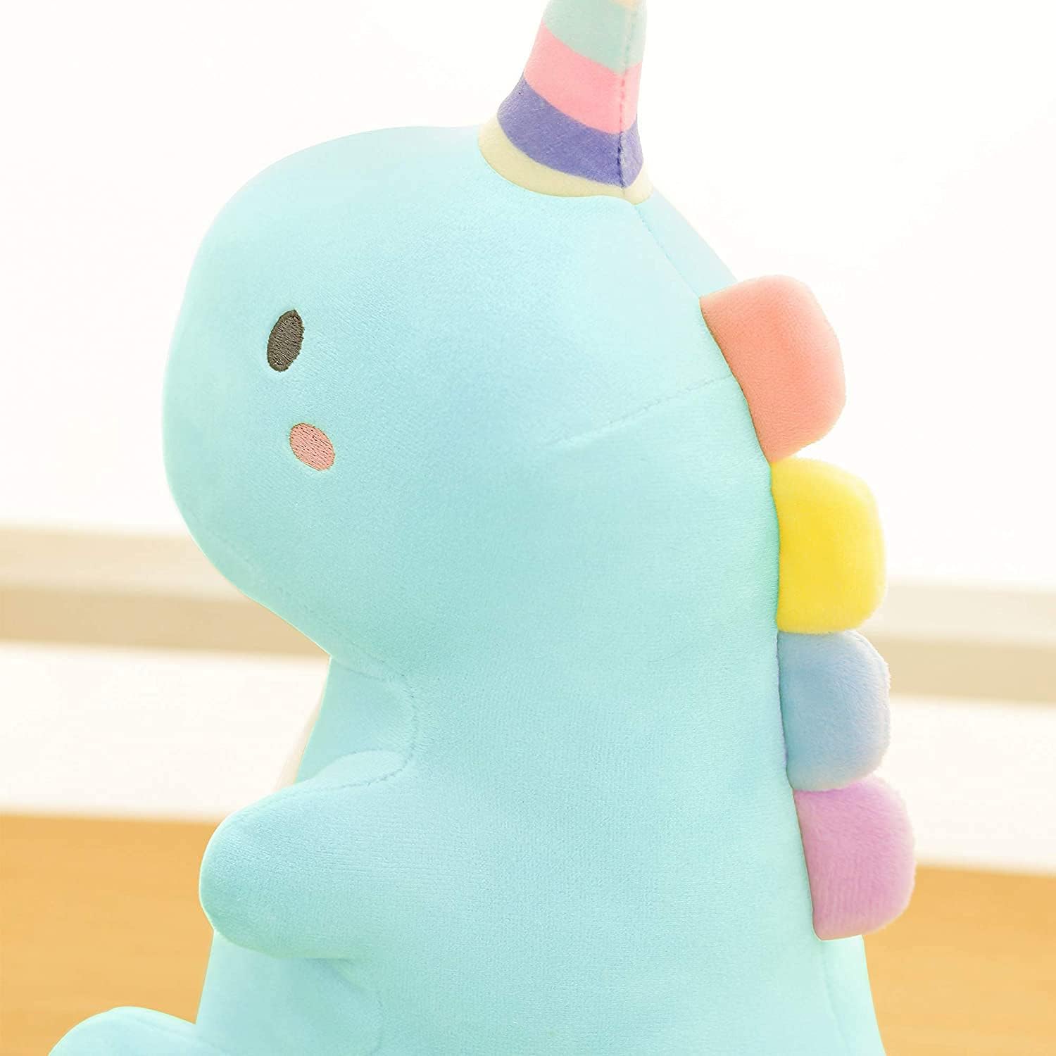 Lindo animal de peluche de dinosaurio de 11.8 pulgadas, peluche de dinosaurio suave para niños, regalos para niños y niñas (azul, 11.8 pulgadas11.8