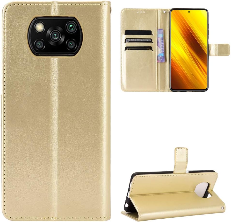 Funda para Xiaomi Poco X3 NFC, Funda de cuero con tapa para Xiaomi Poco X3 MZB07Z2IN  Poco X3 NFC M2007J20CG  Poco X3 Pro M2102J20SI M2102J20SG Case