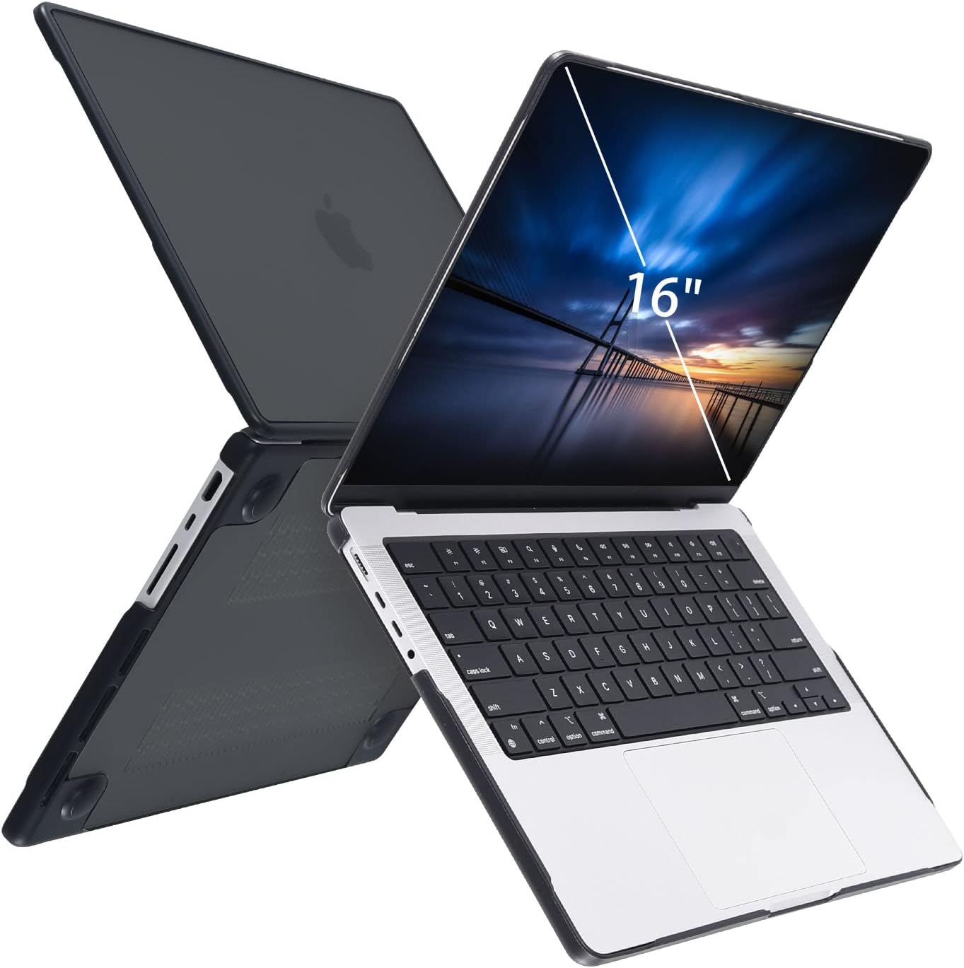 BlueSwan Funda rígida para MacBook Pro de 16 pulgadas 2024-2021 modelo M3 A2991 A2780 A2485 M2 M1 ProMax con Touch ID, antigrietas y antihuellas